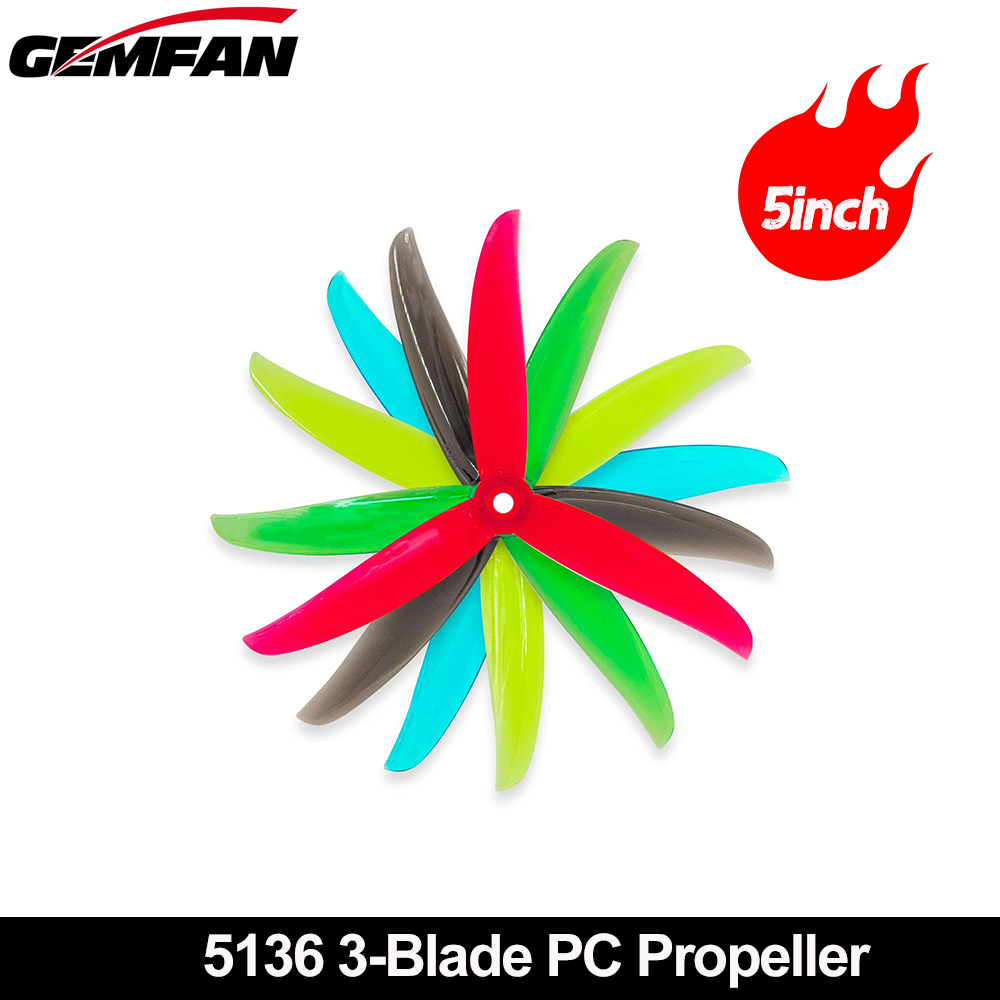 Gemfan VANOVER 5136 3 ใบมีด PC - Drone Racing Propeller บทวิจารณ์และราคา